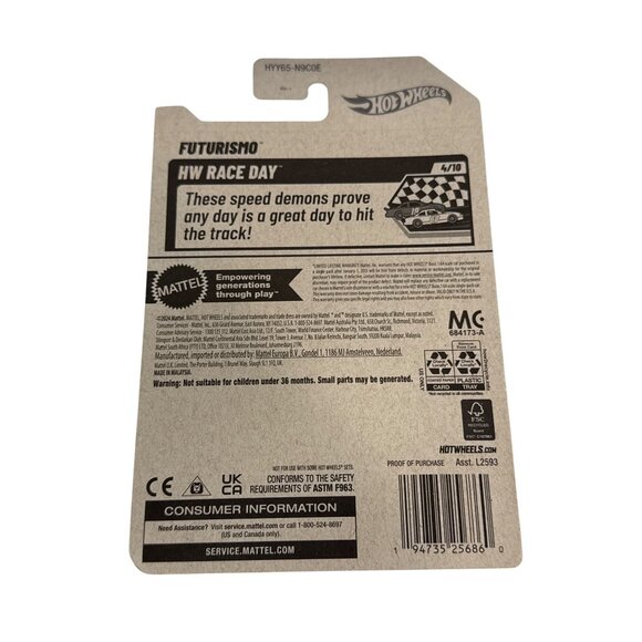 Hot Wheels Futurismo HW Race Day Series Green Silver Diecast Car 1:64 - Picture 7 of 7